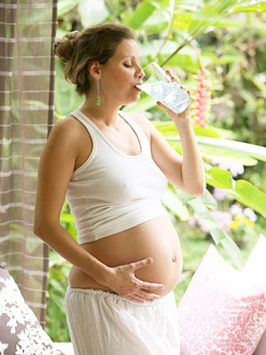 Extra weight in pregnancy along with an increased blood supply whizzing 